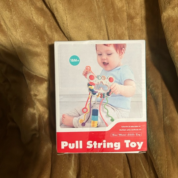 Baby👶🏻Pull String Pumping Teether Sensory Tummy Time & Fine Motor Skills Toy - Picture 2 of 11